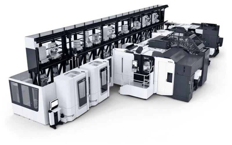 DMG Mori INH 63 Durchgängiges Palettendesign: Kombination aus NH 6300 DCG, NHX 6300 und INH 63 möglich